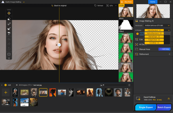 Aiarty Image Matting: Photographer's Secret to Streamlined and Flawless AI Background Removal